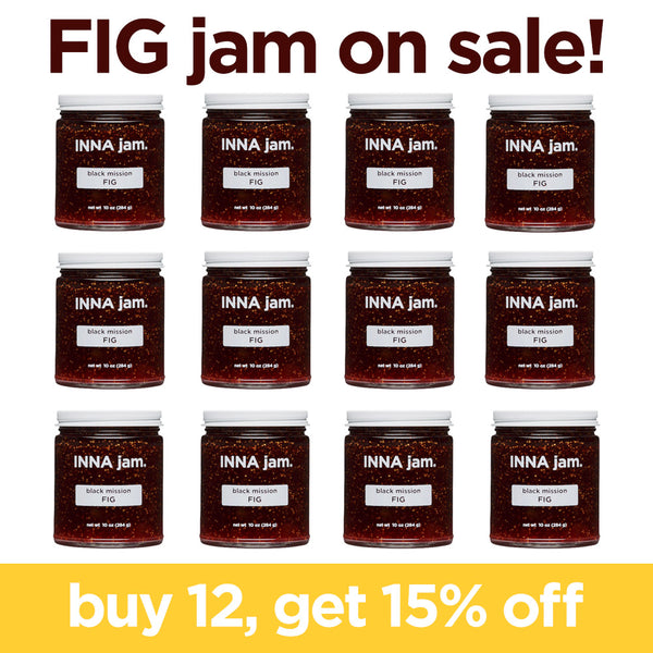 12 jars of black mission FIG jam (15% off)