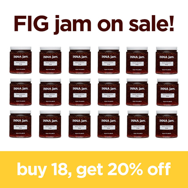 18 jars of black mission FIG jam (20% off)
