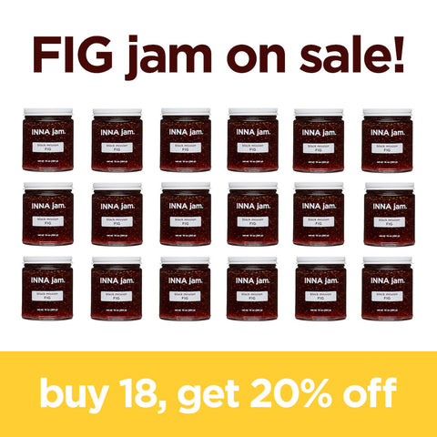 18 jars of black mission FIG jam (20% off)