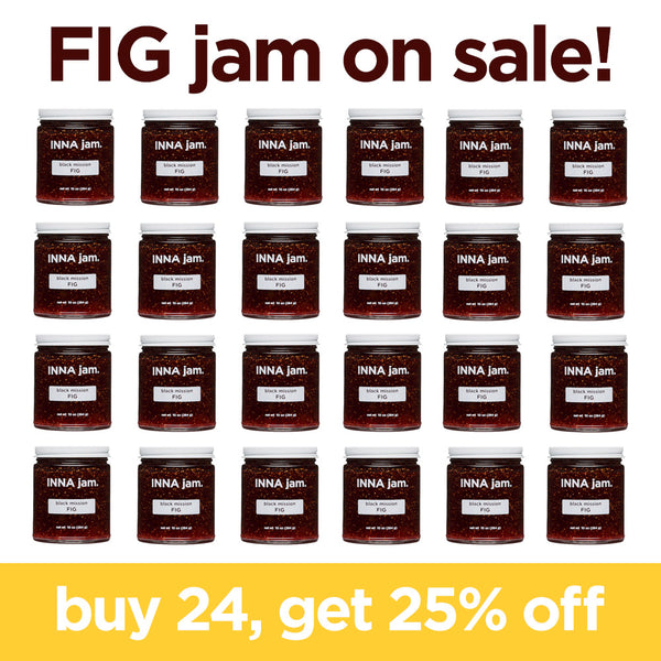 24 jars of black mission FIG jam (25% off)