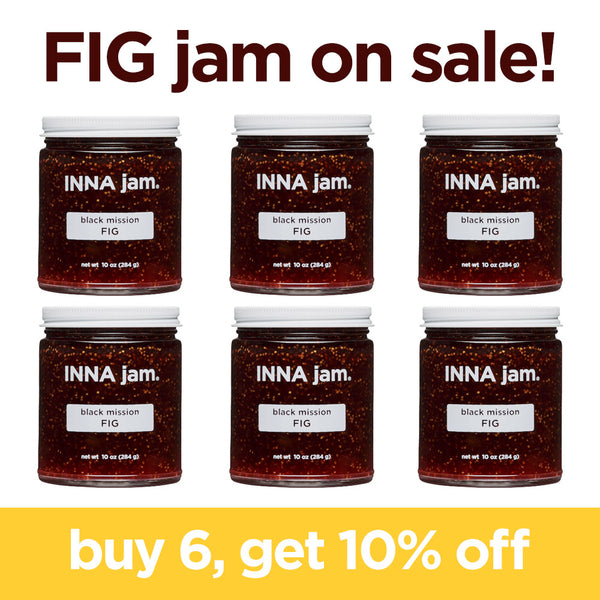 6 jars of black mission FIG jam (10% off)