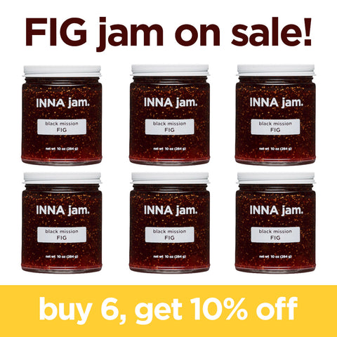 6 jars of black mission FIG jam (10% off)