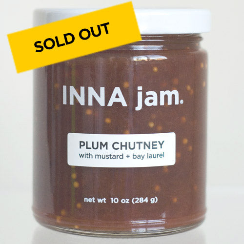 PLUM CHUTNEY with mustard + bay laurel