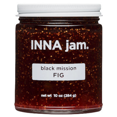 black mission FIG jam! made from: organic black mission figs grown in the Capay Valley, organic unrefined sugar and organic apple cider vinegar. This jam tastes just like perfectly ripe figs because we never use dried figs like commercially produced fig jams often do! It is perfectly fresh tasting, sweet and savory. 