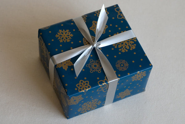 GIFT: 4 jars, wrapped in "SNOWFLAKES" gift wrap