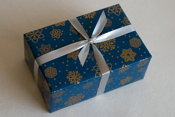 GIFT: 6 jars, wrapped in "SNOWFLAKES" gift wrap